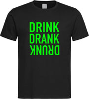 Zwarte Fun T-Shirt met “ Drink. Drank