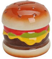 Spaarpot hamburger 10 x 9 x 9 cm - Hamburger cadeau spaarpotten - Geld sparen - Leren omgaan met geld
