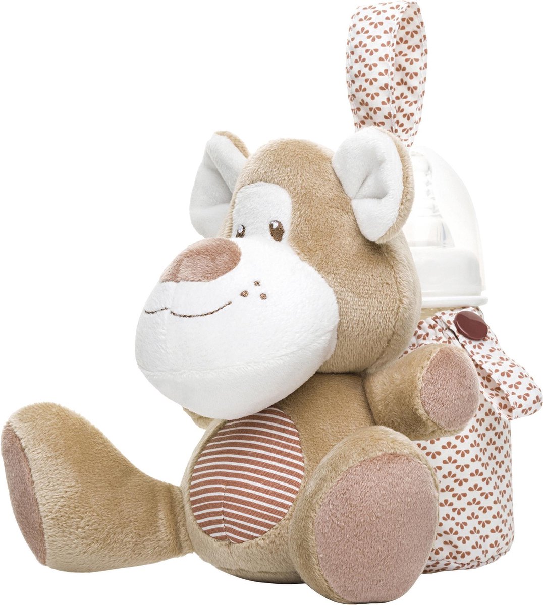 Saro Tas Voor Babyfles Beer Bruin 23 Cm