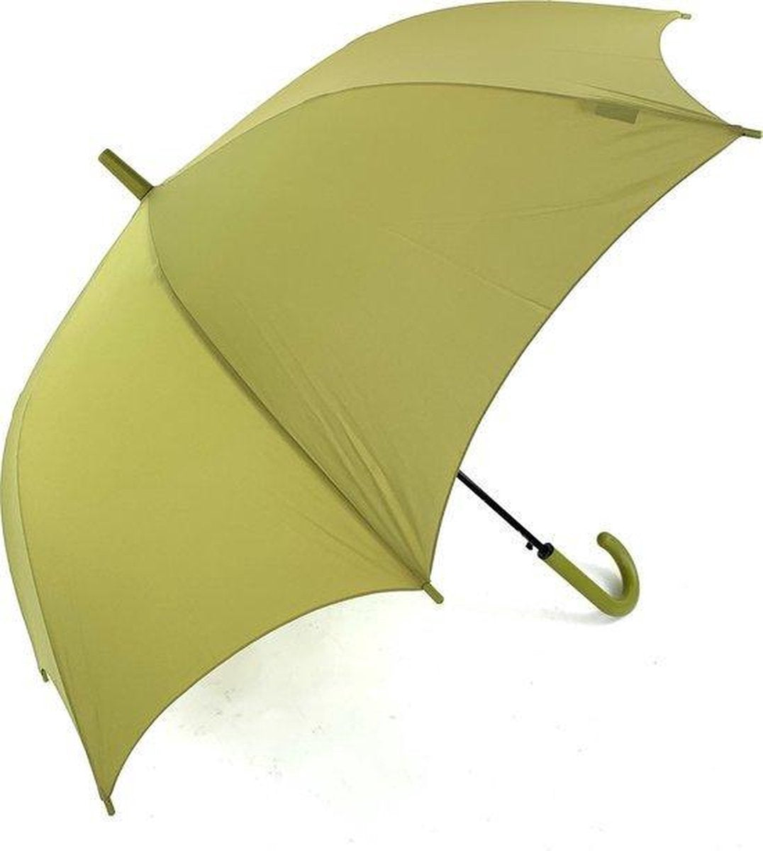 Benetton paraplu lang automatisch effen green
