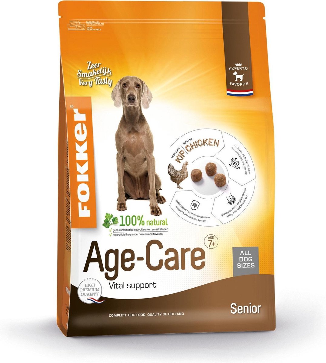 Fokker Dog Age-Care Kip - Hondenvoer - 2.5 kg