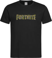 Zwart T shirt met Stoer Camo "Fortnite" print size XL