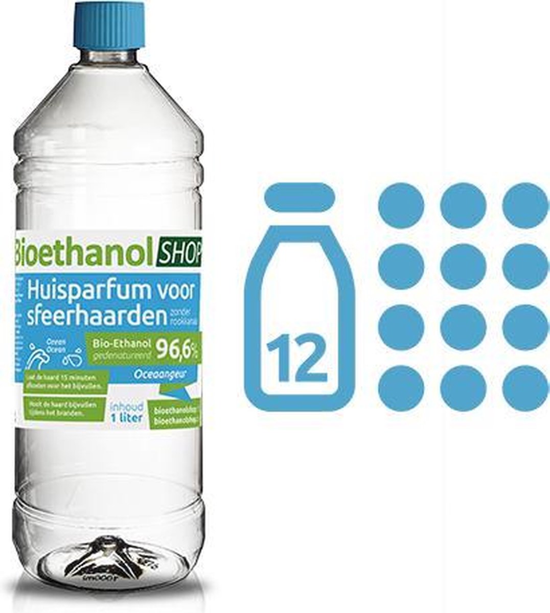kieselgreen 12 Liter bioethanol Oceaan zee geur 96
