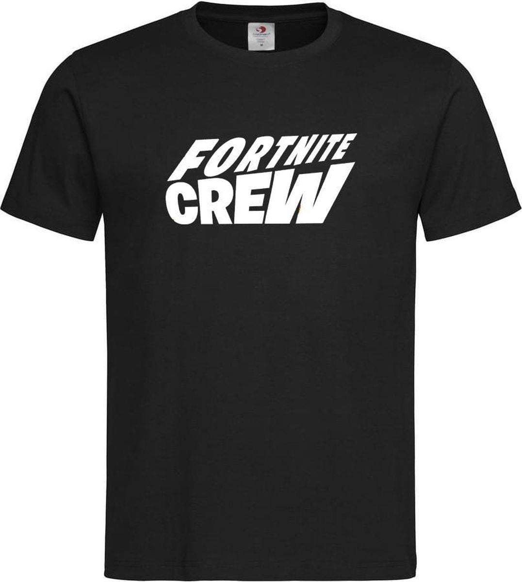 Zwart T shirt met wit logo " Fortnite Crew " print size XL