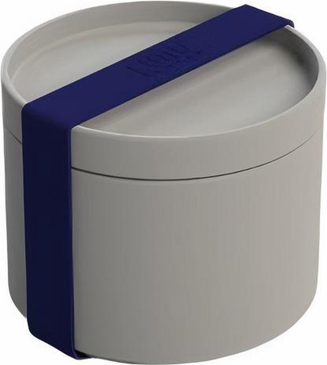 Lund Lunchbox 270 Ml Bamboe 9 X 11 Cm Rond Grijs/blauw