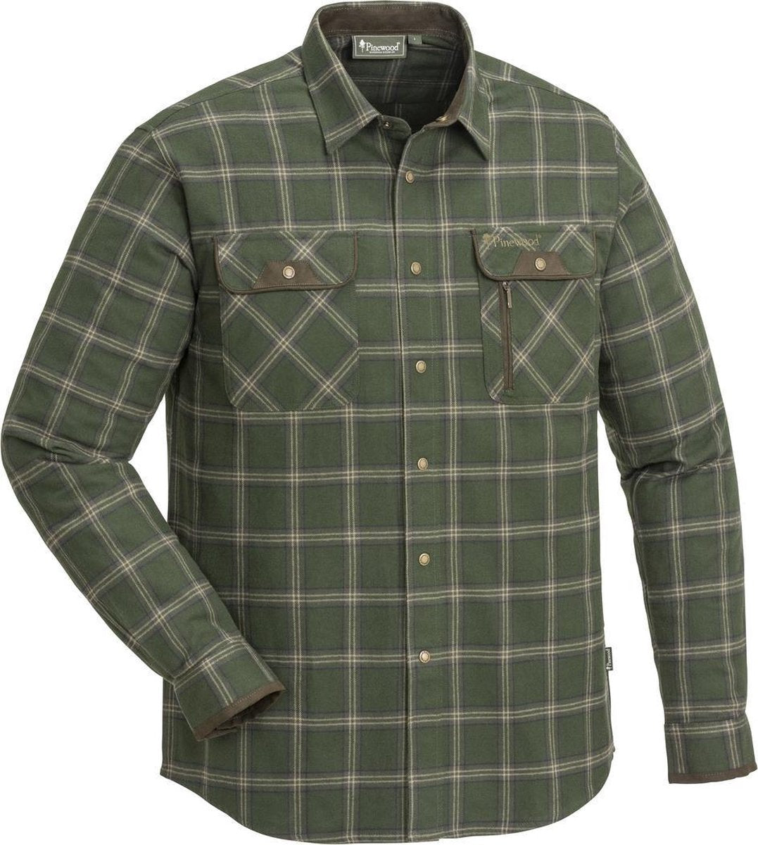 Prestwick Exclusive Shirt - Mossgreen / Dark Brown (9428)