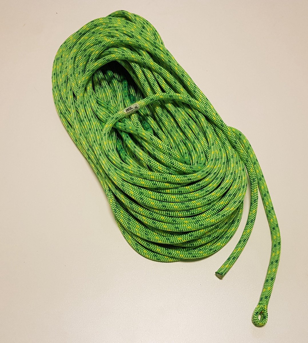 Petzl Flow 11.3mm soepele kernmantellijn met spliced touweinde 45m groen 1 x splice