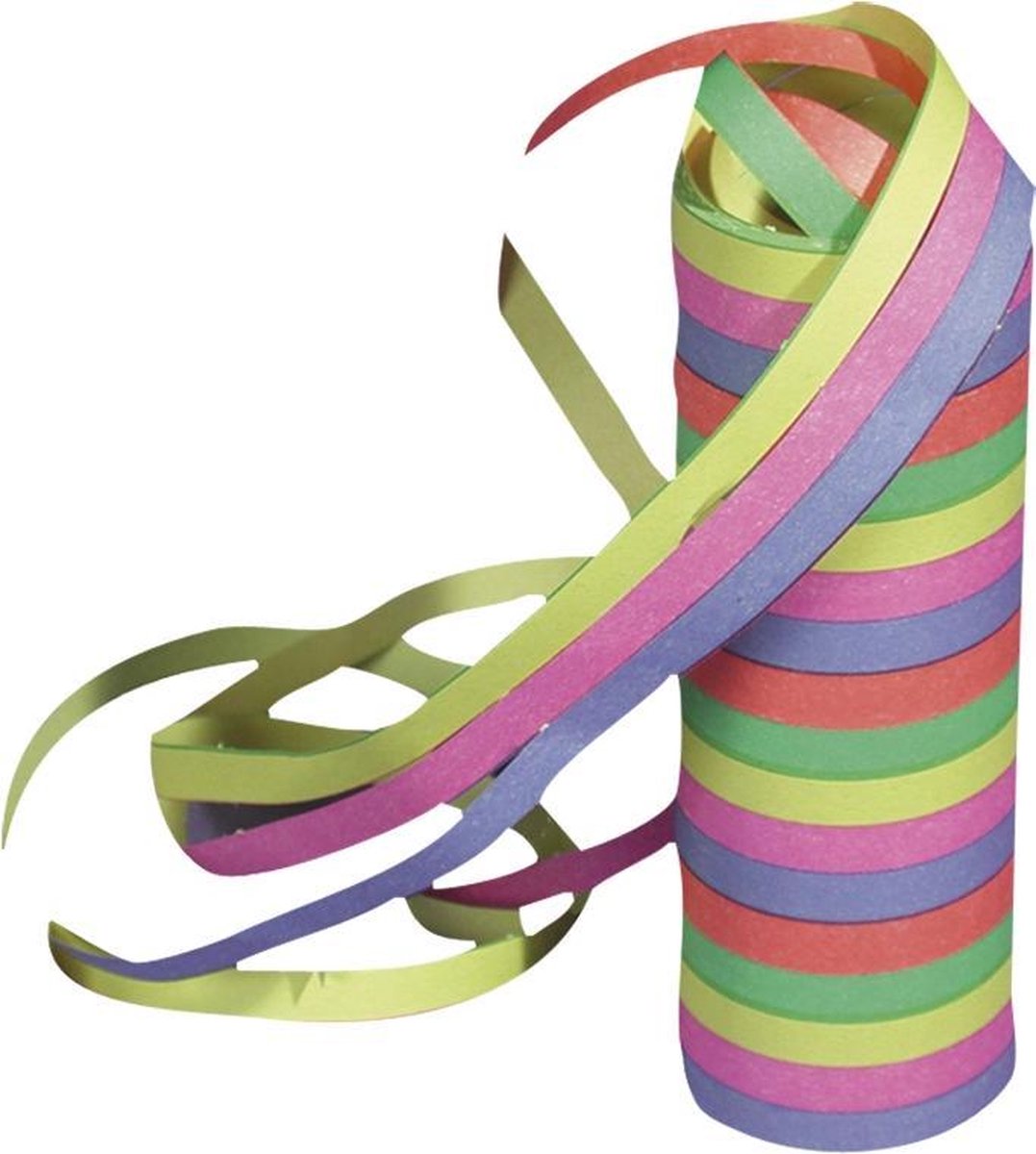 100 stuks: Rol serpentines in 5 kleuren - 4m - brandvertragend