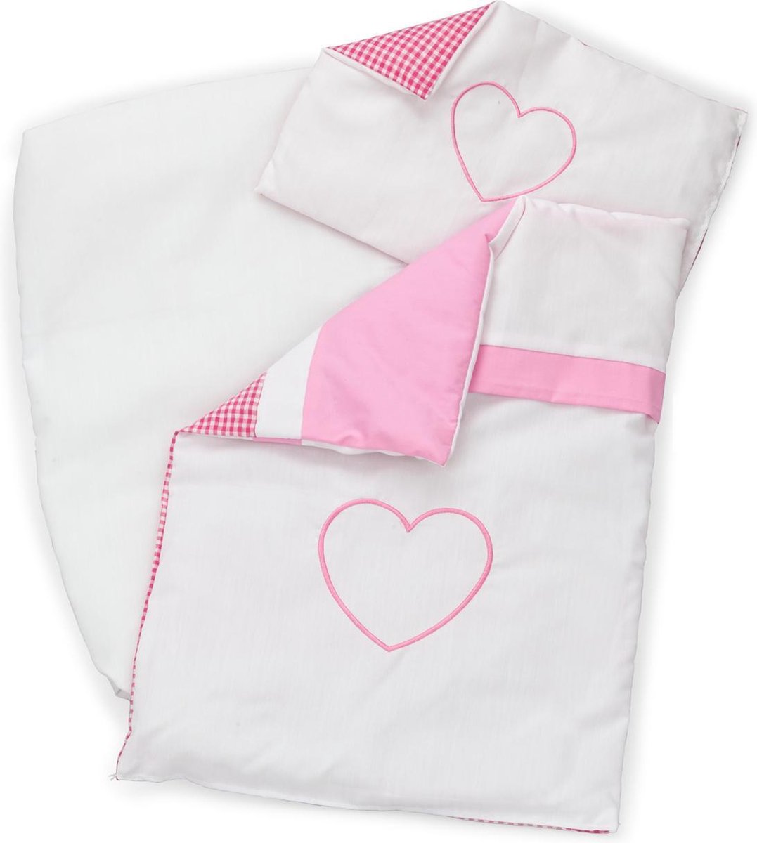 New Classic Toys - Beddengoed - Hartje - Roze