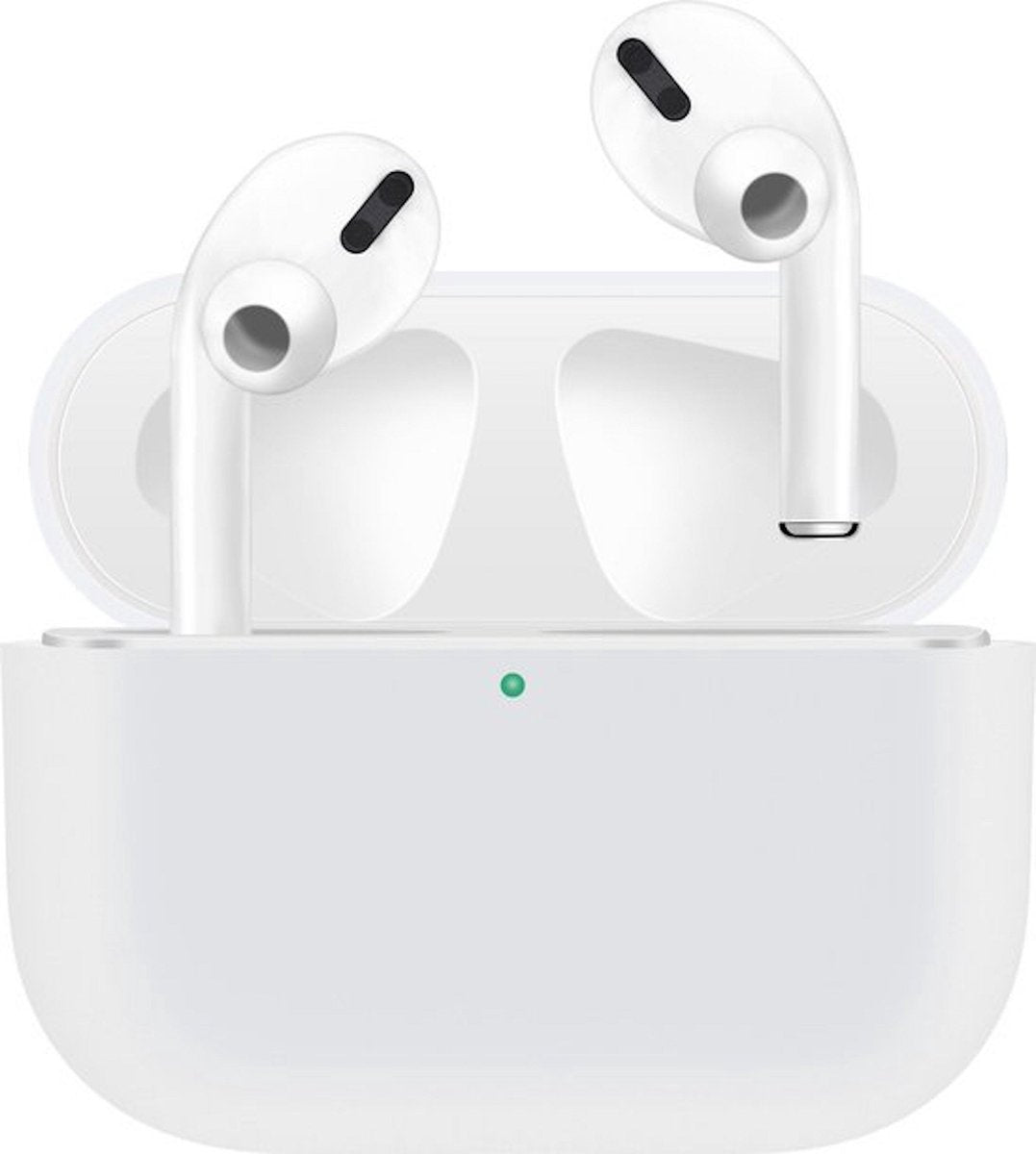 Siliconen Case Apple AirPods Pro wit - AirPods hoesje Kleur Wit - Cadeau - Gratis verzending