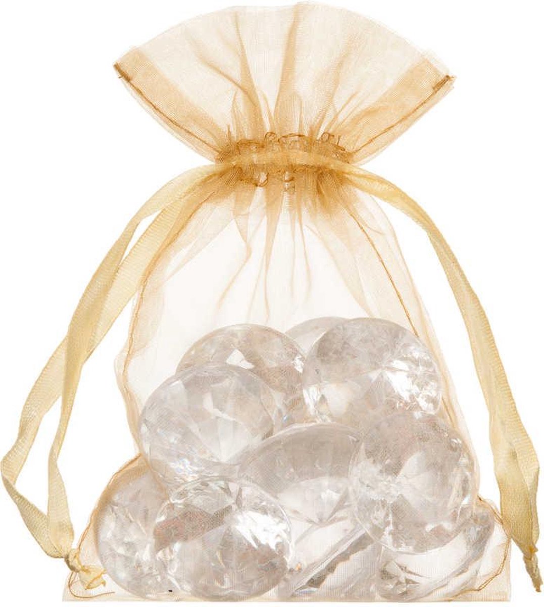 Shingyo 200 stuks organza zakje 10x15cm - Product Kleur: Goud