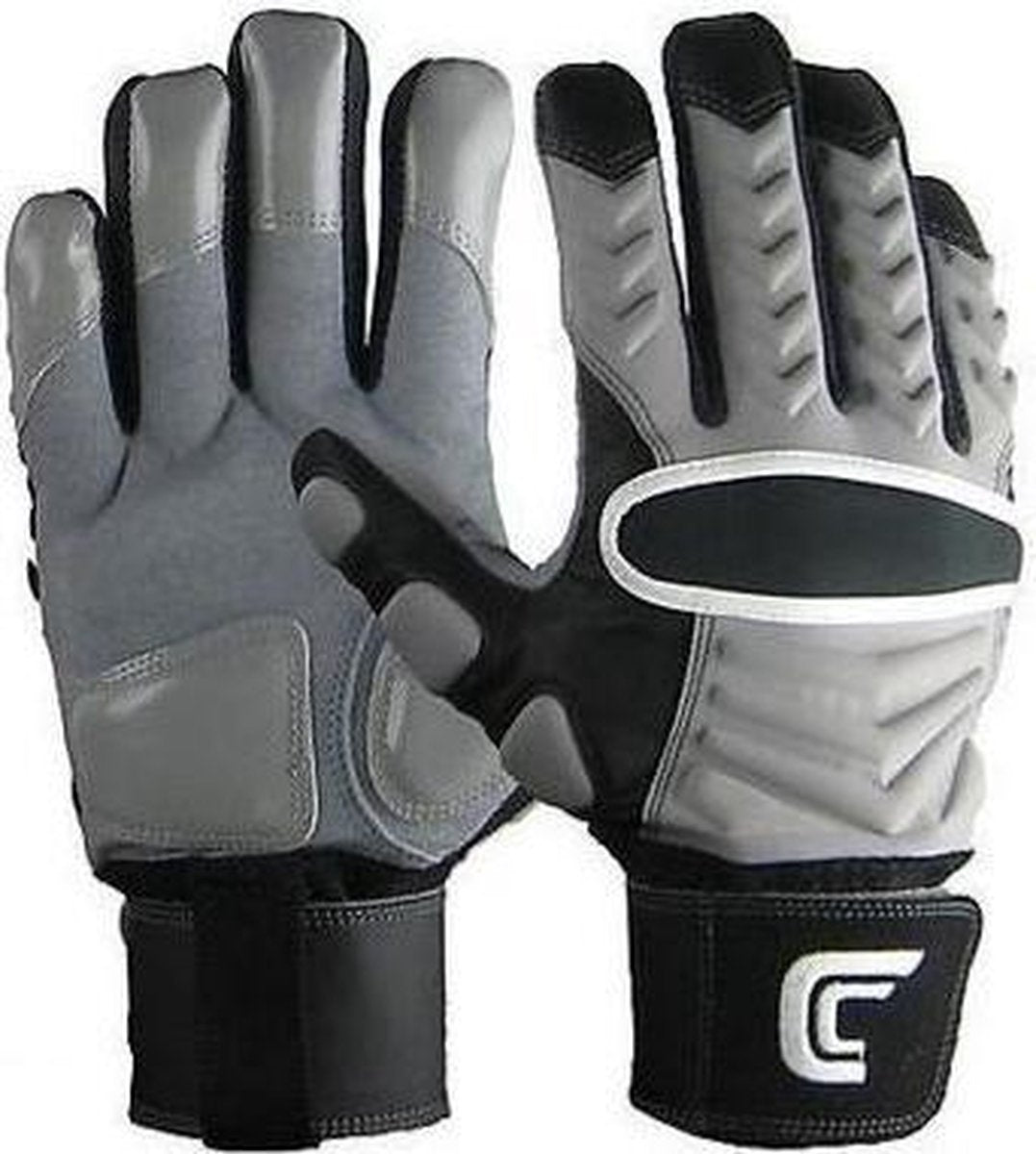 Cutters The Reinforcer - American Football Lineman handschoenen - Maat M - Grijs