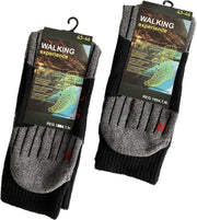 Socke/Sokken/Sok/Wandelsokken/Nordic Walking Sok/Zwart/Maat 46-47/Anti Zweet/1 Paar