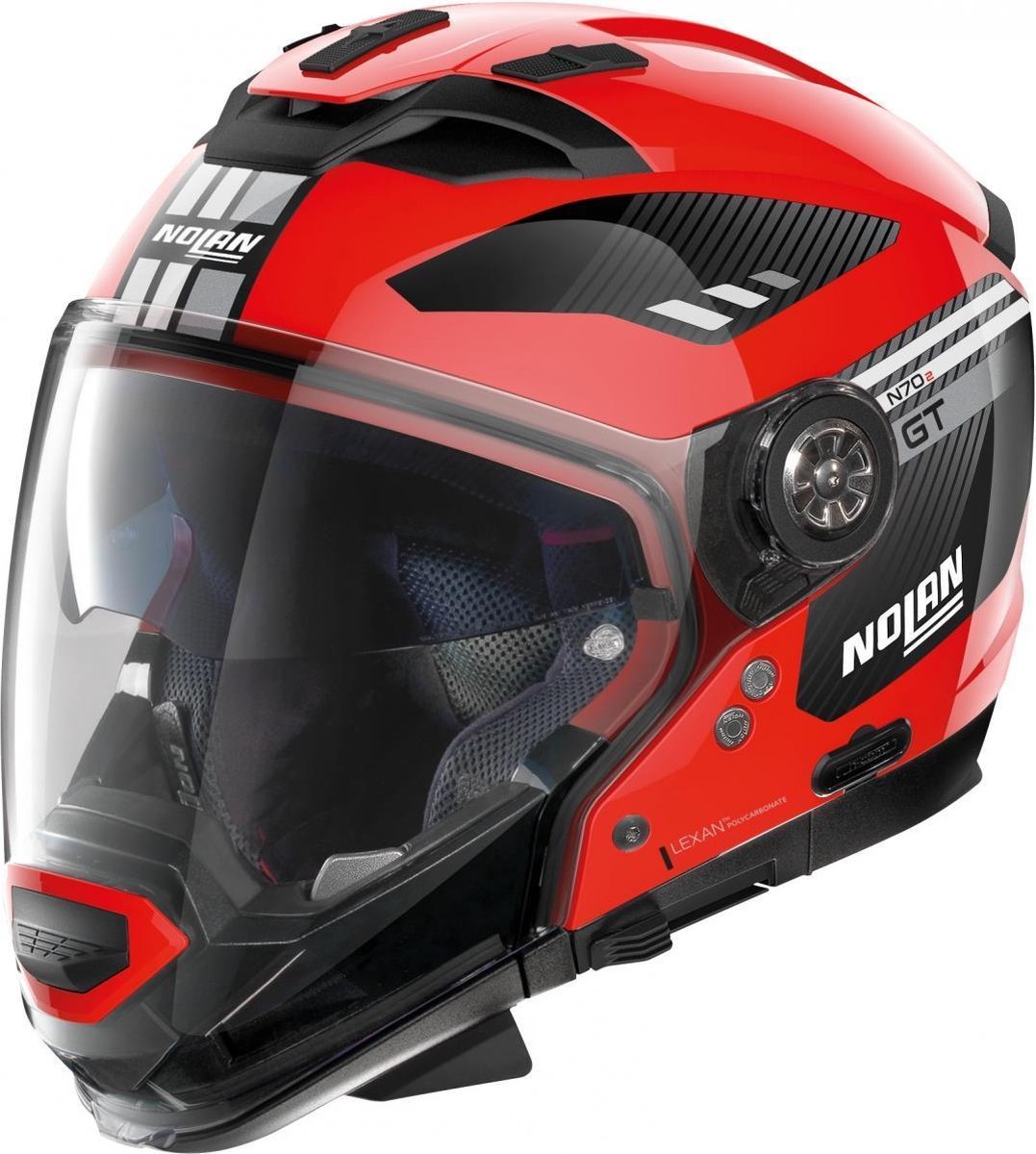 N70-2 GT-2 Gt Bellavista 25 Corsa Rood ZwartSysteemhelm - Motorhelm - Maat XXL
