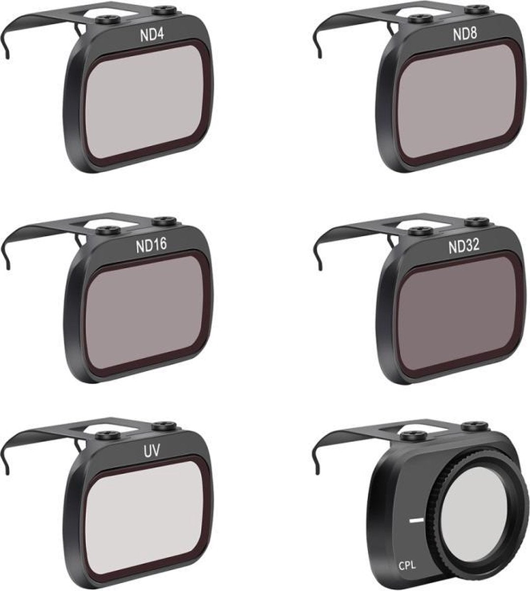 STARTRC 6 STUKS ND4 / ND8 / ND16 / ND32 / MCUV / CP Drone-lensfilter voor DJI MAVIC MINI