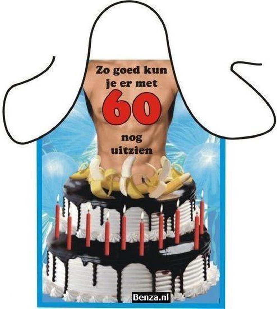 60 Jaar - Sexy Grappig Leuk Schort Keukenschort met leeftijd - Man