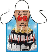 60 Jaar - Sexy Grappig Leuk Schort Keukenschort met leeftijd - Man
