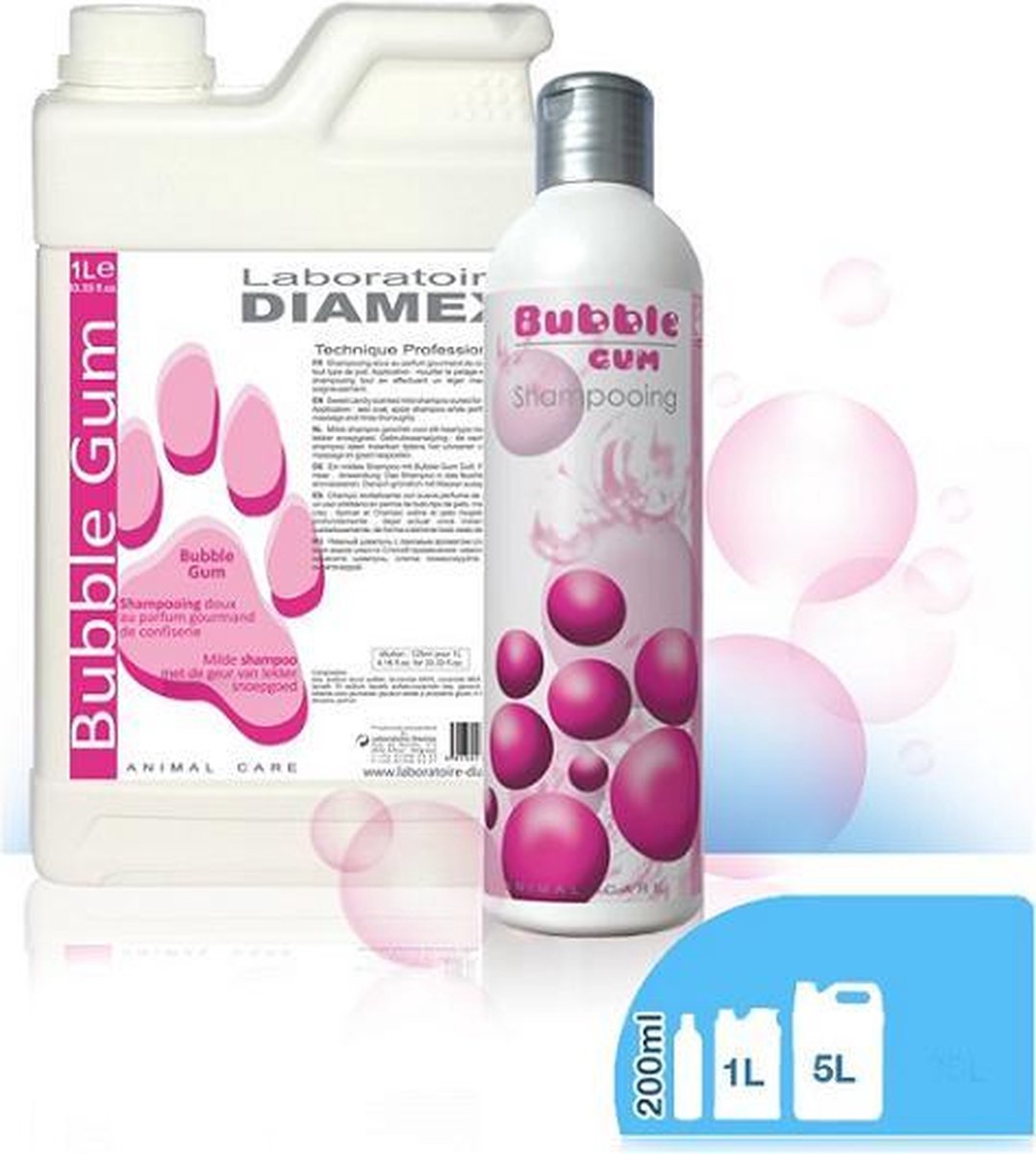 Diamex Bubblegum Shampoo Voor Honden-5l