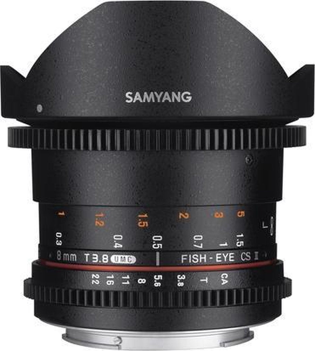 Samyang 8mm T3.8 Umc Vdslr Fisheye Cs II - Prime lens - geschikt voor Canon Systeemcamera
