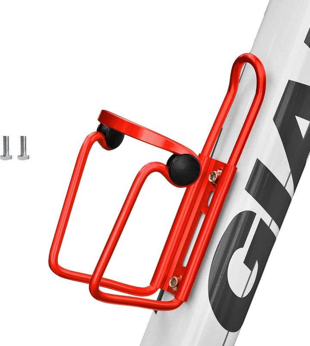 Bidonhouder Fiets - Rood - Aluminium - Lichtgewicht Houder voor Bidon - Mountainbike Fleshouder - Racefiets