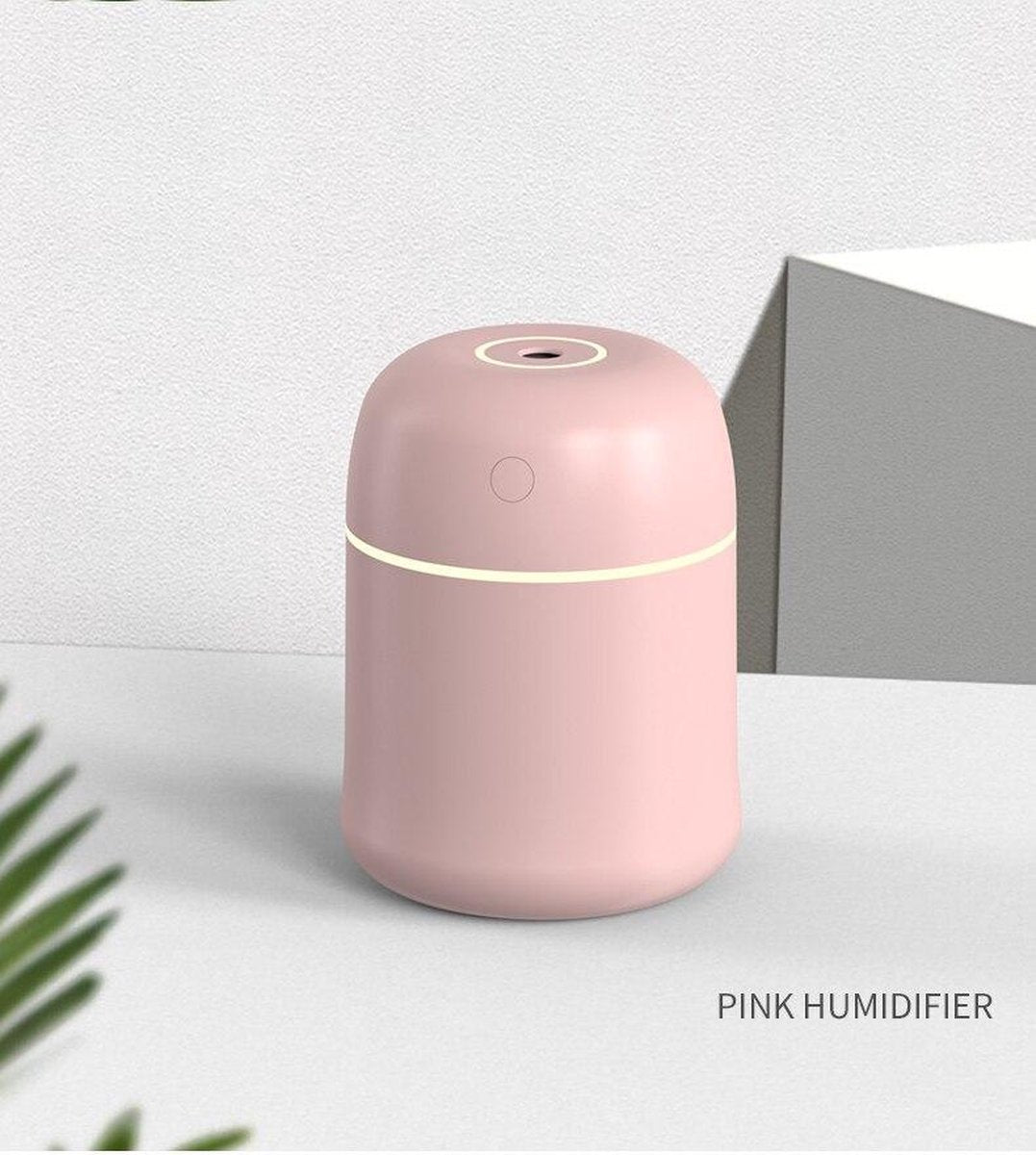 220ml ultrasone luchtbevochtiger | Column | USB | geurverspreider | etherische olie | Aroma therapie | LED-kleurlicht | Roze