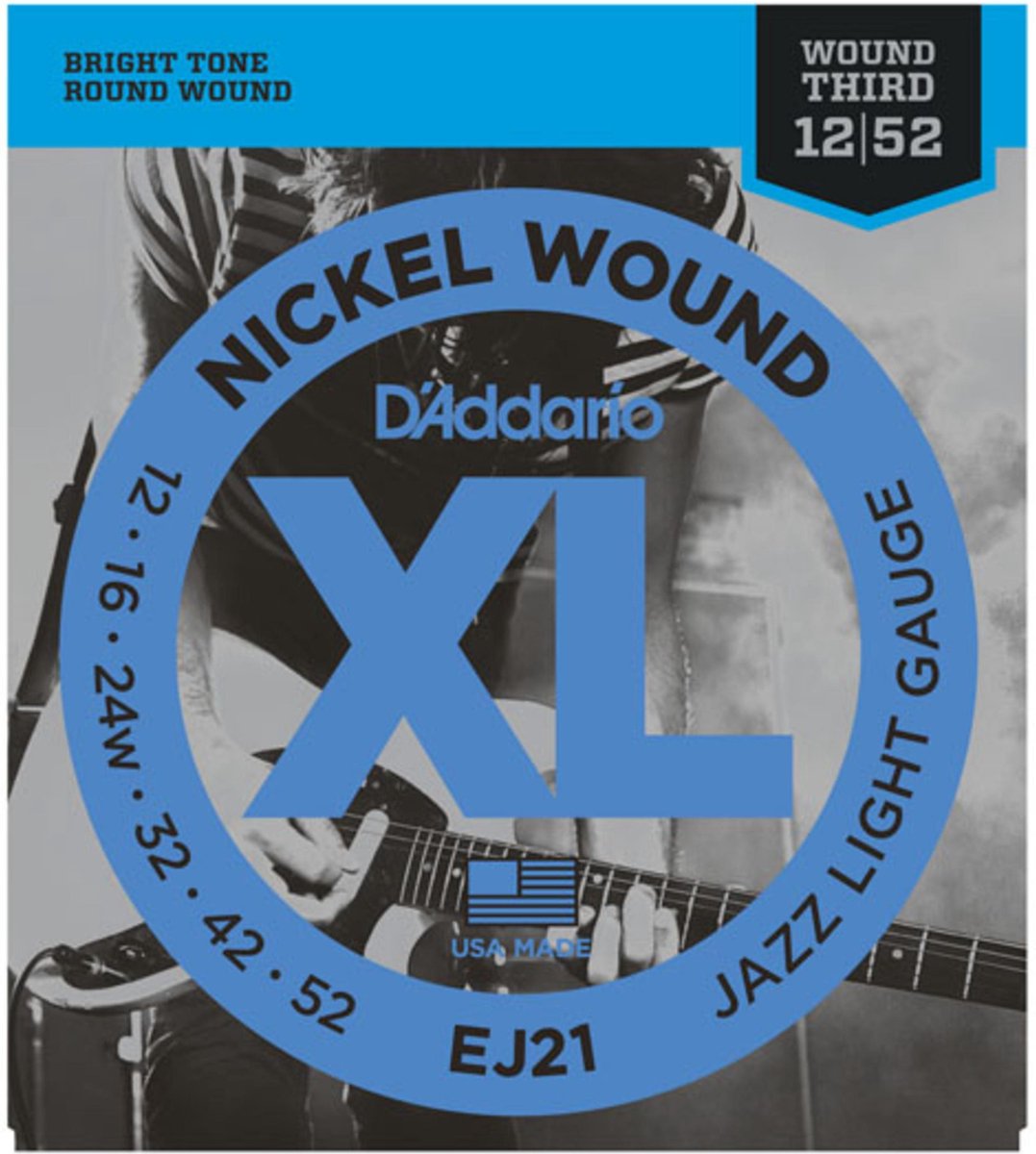 E-Git.snaren EJ21 12-52 nikkel omwonden