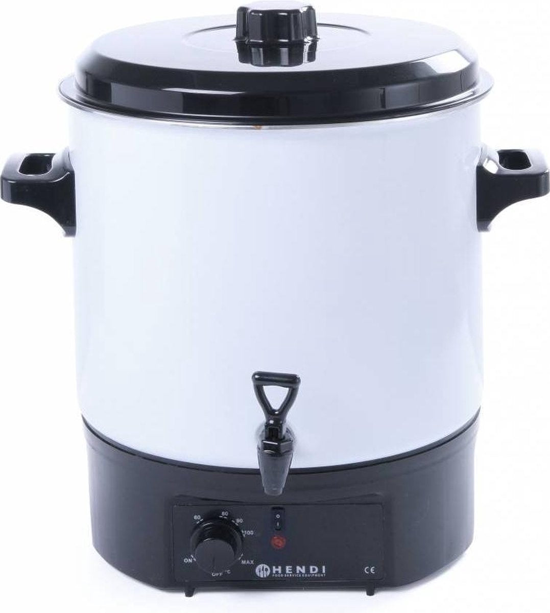 Hetedrankenketel / Gluhwijn ketel wit | 27 Liter | Tapkraan | Geëmailleerde
