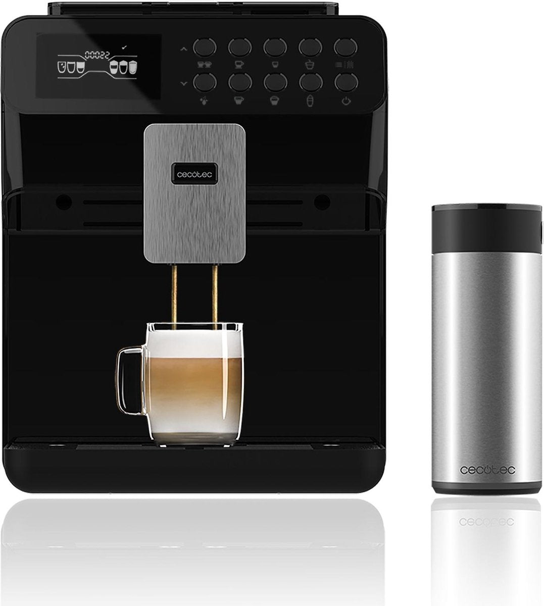 Cecotec Power Matic-ccino 7000 Freestanding Combination Coffee Machine Black 1.7 L 2 Cups Fully Automatic