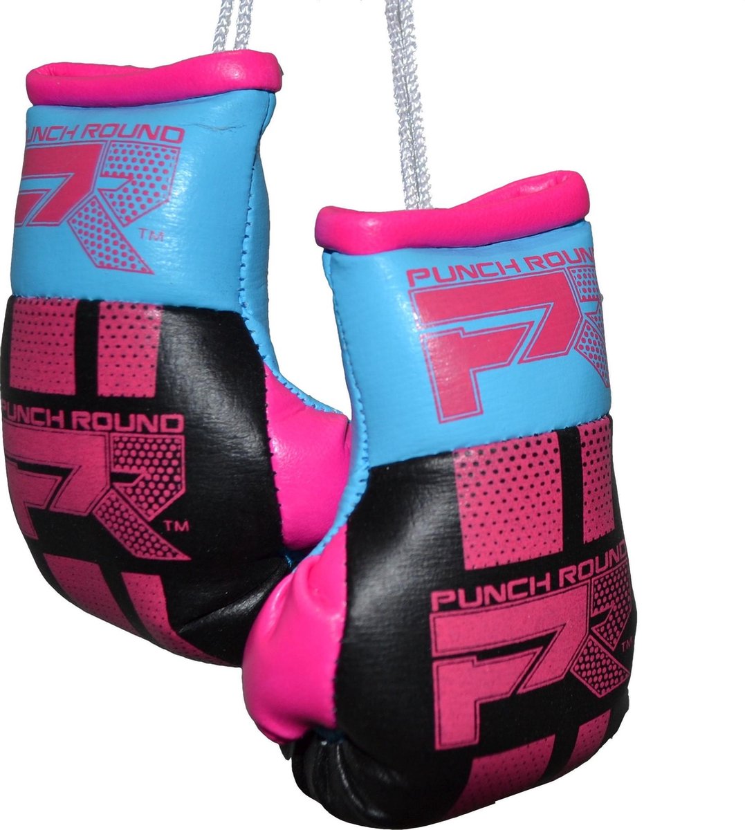 Punch Round Mini Carhanger Bokshandschoenen Zwart Roze Blauw Punch Round Carhanger Mini bokshandschoenen