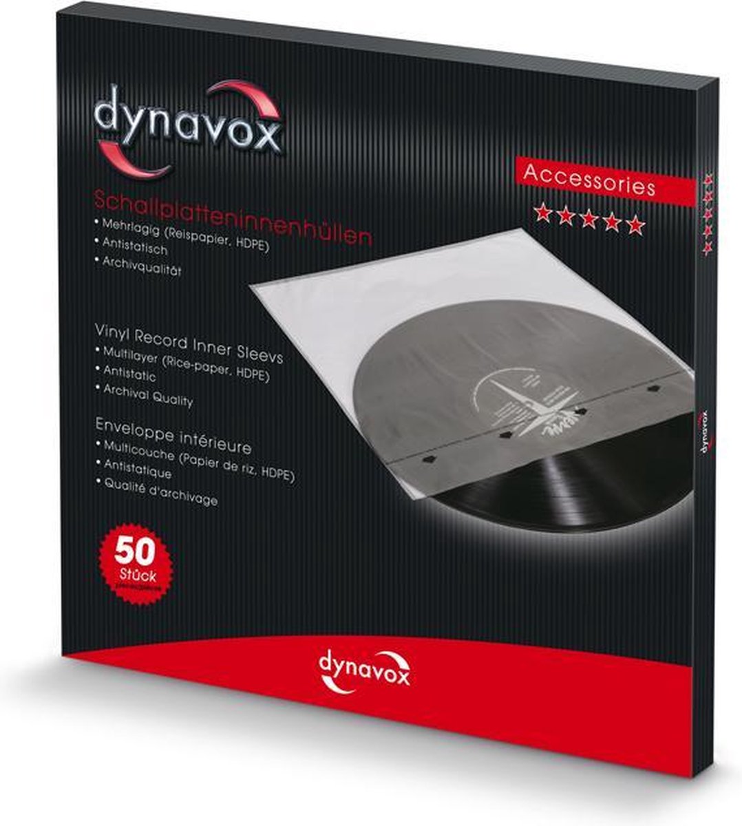 Dynavox LP binnenhoezen - 50 stuks