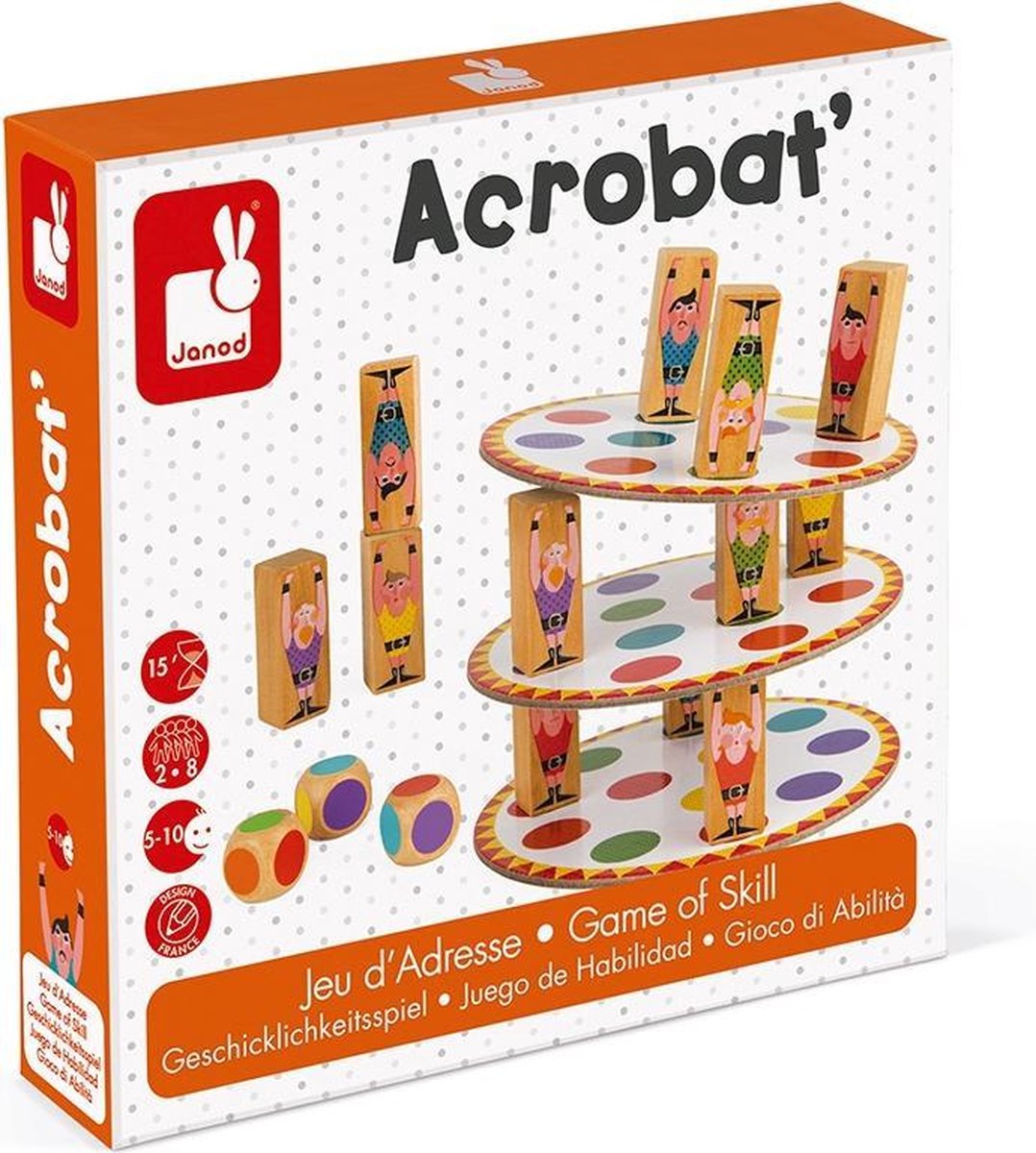 Janod acrobaten toren - behendigheid