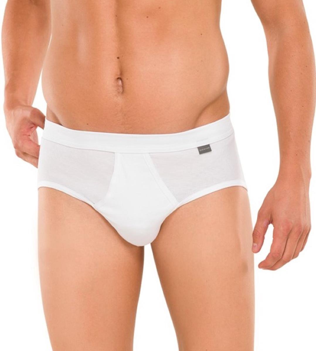 Schiesser sportslip 4 pack Cotton Essentials fijnrib