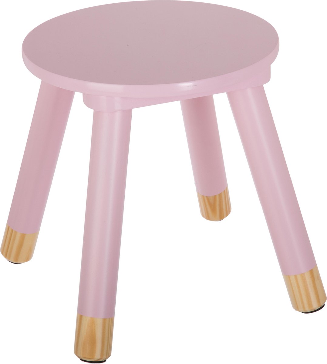 Atmosphera kinderkrukje roze voor aan een kleine kindertafel - kinderstoel - krukje  - houten stoel voor kinderen