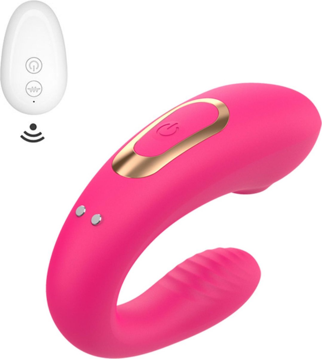 DecoRD 2in1 Clitoris Stimulator Luchtdruk - Vibrator voor Vrouwen - Ideaal voor Koppels - Ondergoed Dildo met Clit Zuiger/Sucker - Roze - 10 standen  - Met Afstandsbediening - Waterdicht - Stil
