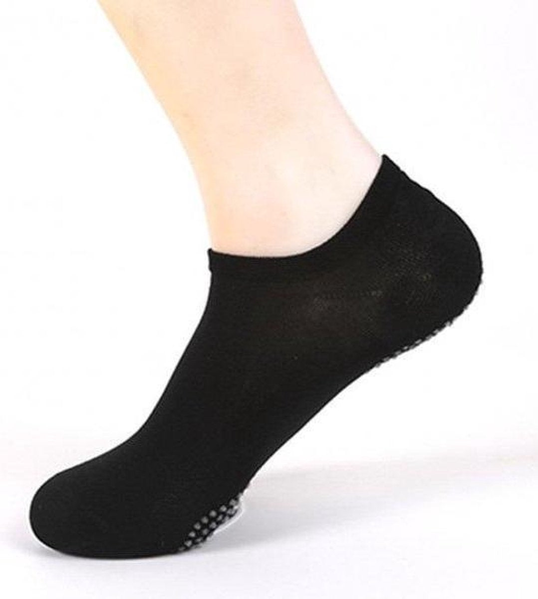 Socke|Sok|Extra Grip(Antislip)|Yoga Sokken|Pilates|(4 Paar)|"Kleur:Zwart"|Maat 35/38|Anti-Slip Hiel "Tegen Uitslippen Voeten"