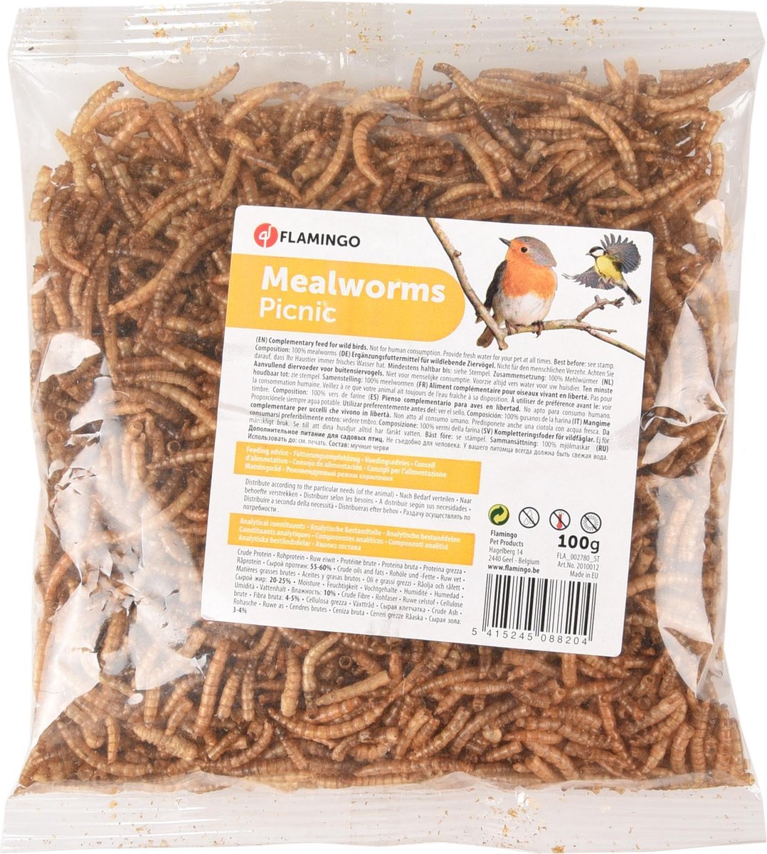 Flamingo Picnick gedroogde meelwormen 100g
