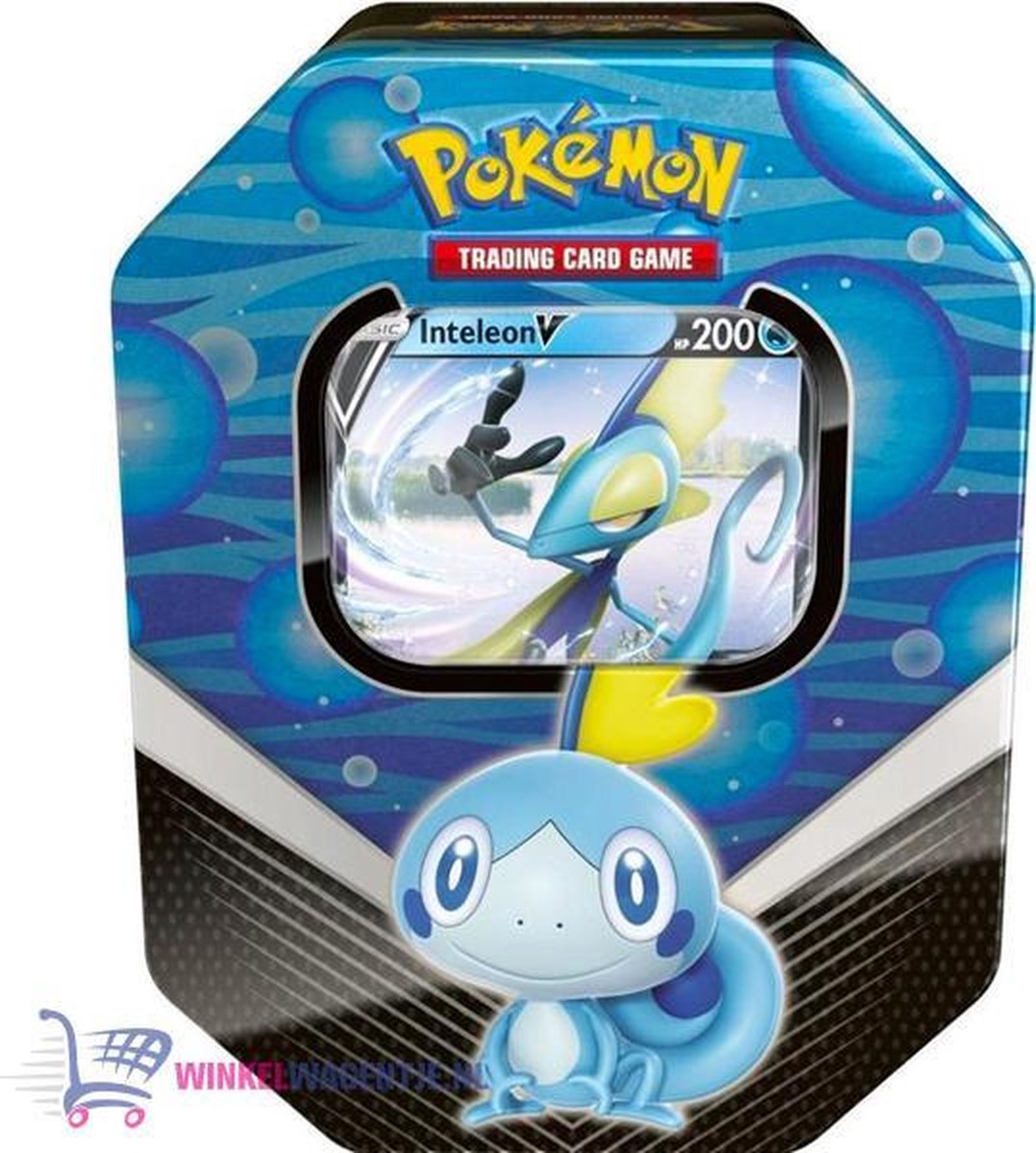 Pokémon Kaarten (40stuks) Galar Spring Tin - Sobble Inteleon V + 5 extra Pokémon stickers! | Opbergdoos | Speelgoed Verzamelkaarten voor kinderen verzamelmap|booster box boosterbox vmax shining fates verzamelmap knuffel | Charizard Gyarados Pikachu