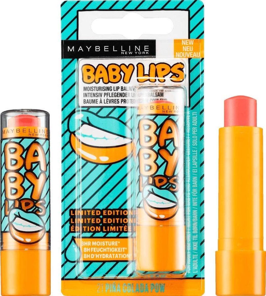Maybelline Baby Lips Lipbalm - 21 Pina Colada Pow (2 stuks)