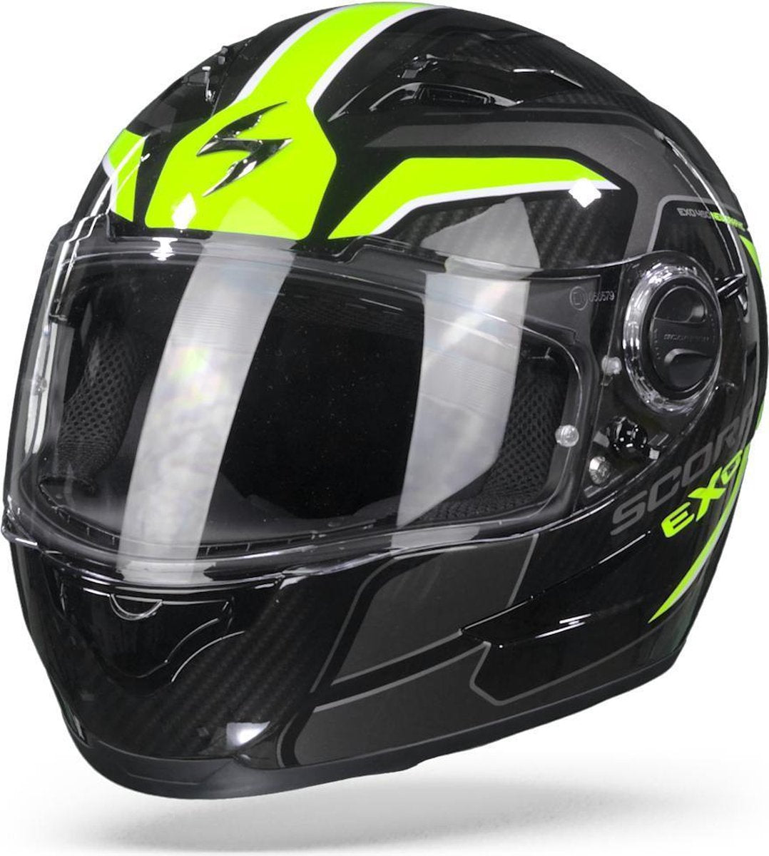 Scorpion EXO-490 Supernova Black Neon Yellow Full Face Helmet L