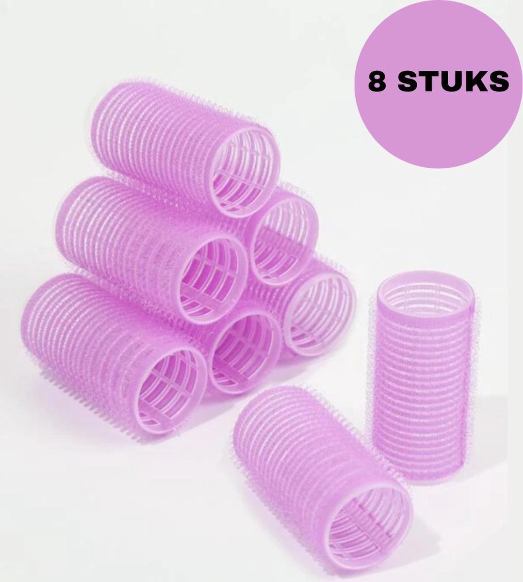 Heatless curls - Haarrollers - Krulspelden - Haarkrullers - Watergolf rollers - Krullen Maken Zonder Hitte - 8 stuks Paars