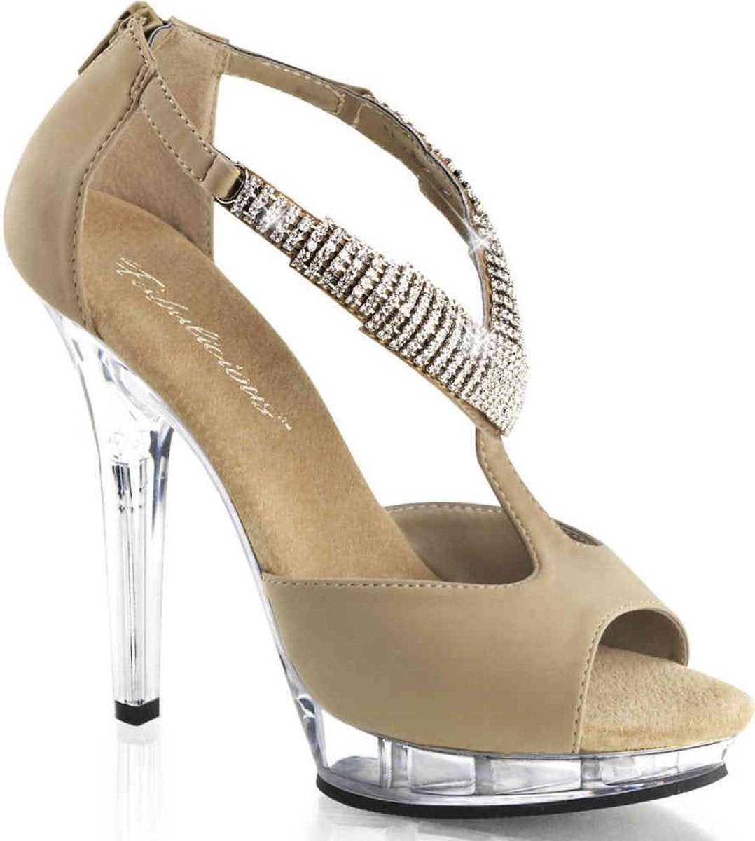 Fabulicious Hoge hakken -37 Shoes- LIP-155 US 7 Beige/Creme