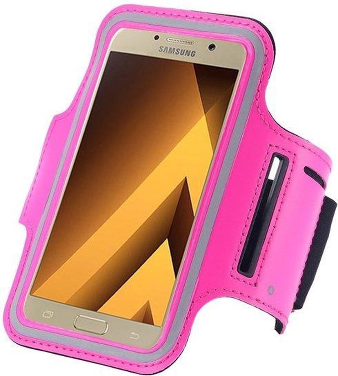 Samsung Galaxy A5 2017 Sportarmband Hardloopband Roze