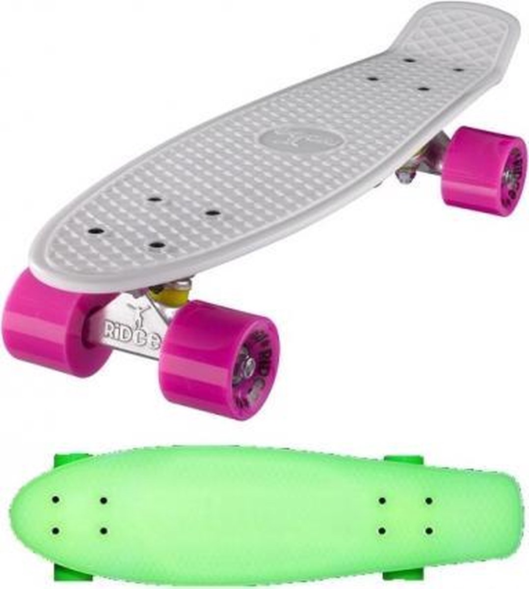 Ridge Retro board 22" Glow with pink wheels