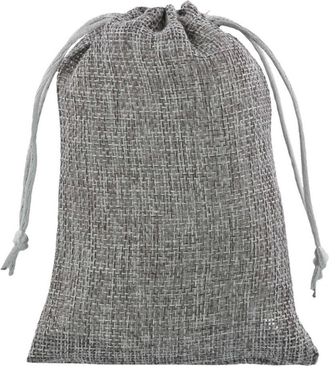 Shingyo Jute zakjes (PE) diversen maten - Product Maat: 10x15cm / Product Hoeveelheid: 100 st. / Product Kleur: Antraciet