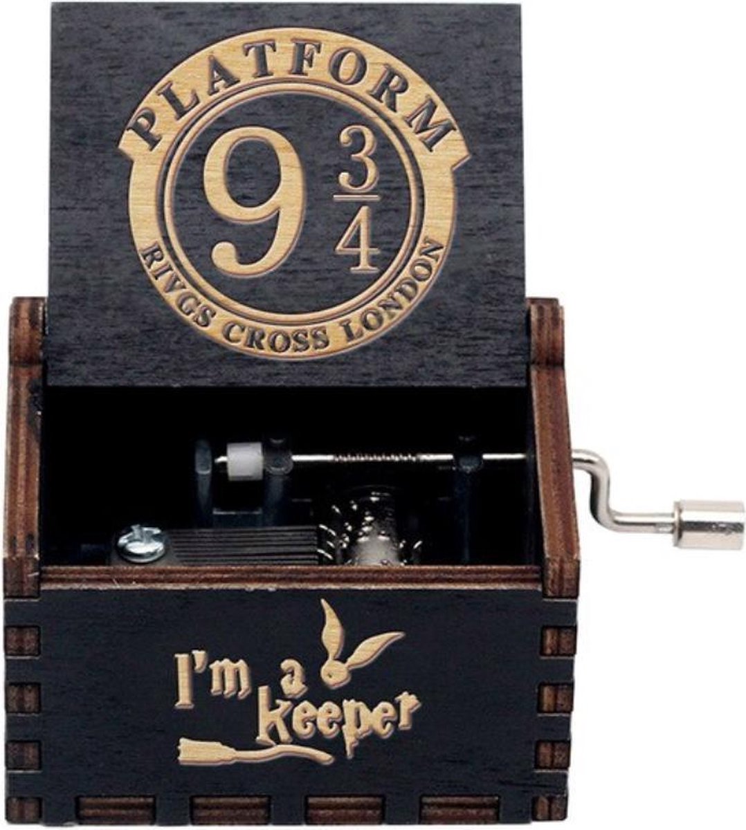 WiseGoods - Harry Potter Theme Song - Houten Muziekdoosje - Muziekdoos Cadeau - Zwart