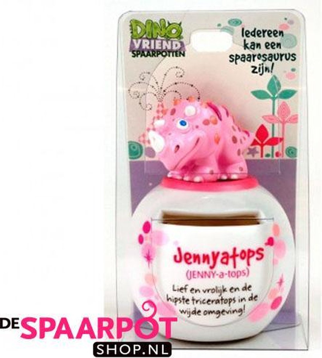 Jennyatops Dino Vriend spaarpot | Dinosaurus Spaarpotten