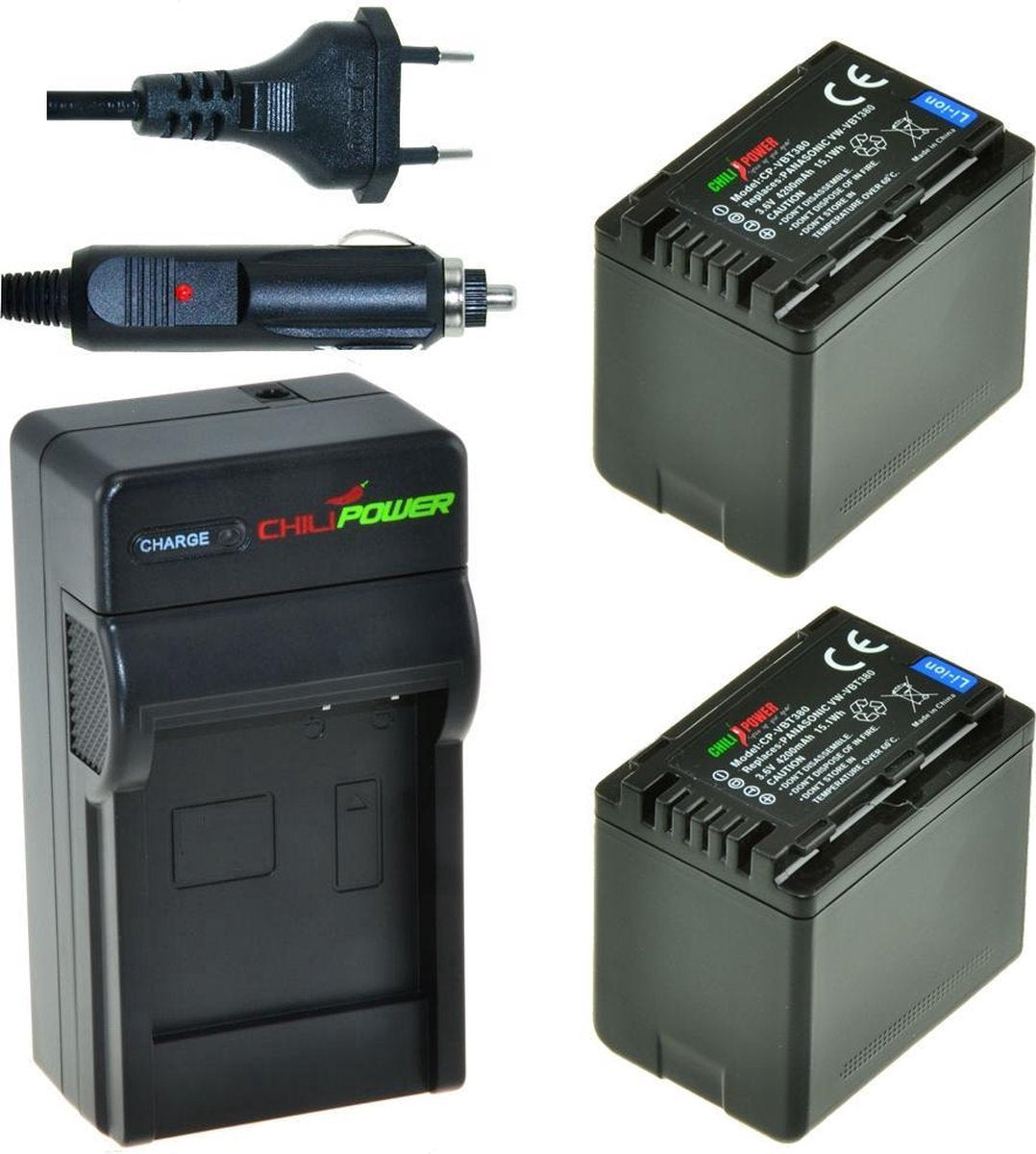ChiliPower VW-VBT380 Panasonic Kit - Camera Batterij Set