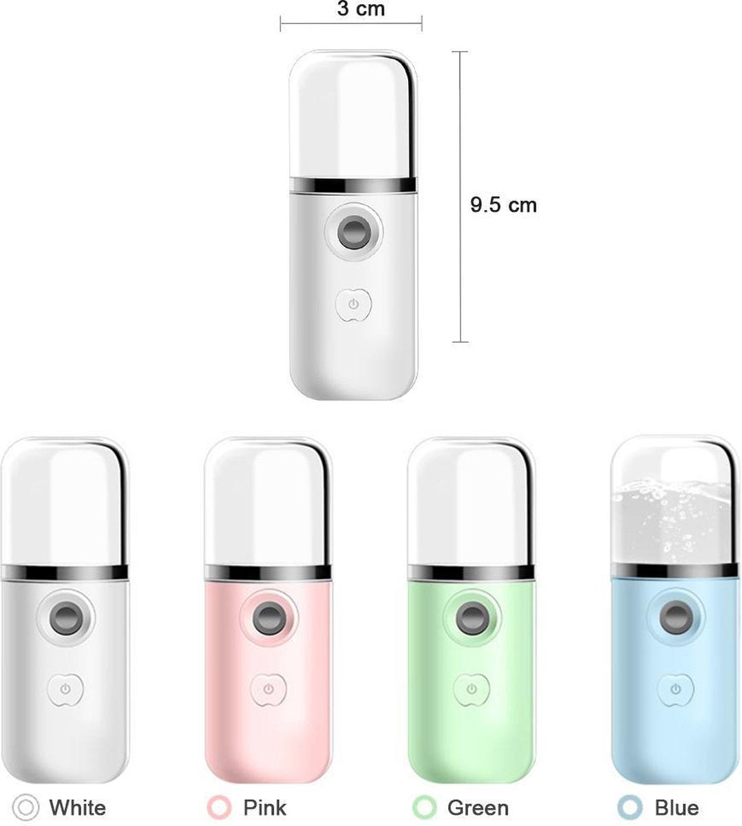 Nano Mister - Roze - Gezichtsstomer | Gezichtssauna | Facial steamer / steamer | Gezicht Stomer – Blackhead Remover – Stomer | Stoom | Verwijderaar | face cleanser | - Gezichtsreiniger - Tegen Acne - Met usb