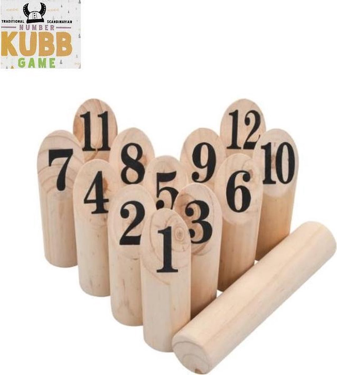 Kubb Game - Spel van Hout - Spel - Scandinavisch spel - 3+ jaar