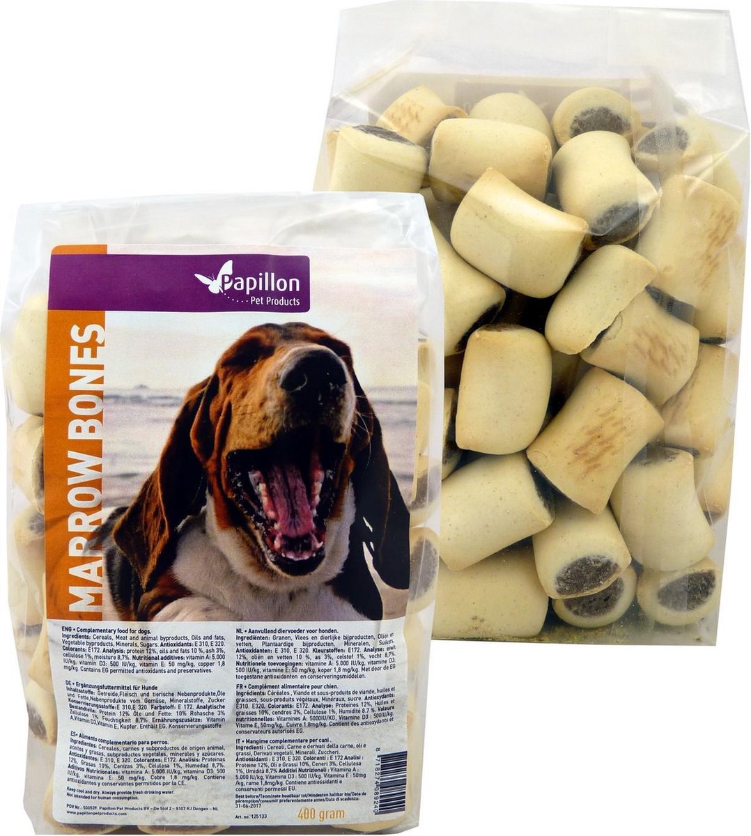 Hondenkoekjes mergpijpjes mix 400g